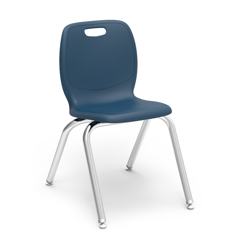 Virco 16-1/2" H Plastic Classroom Stacking Chair 4-pack