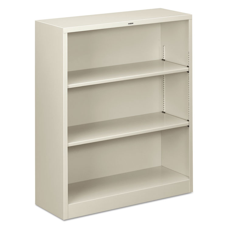 Hon Brigade S42abcq 3-shelf Metal Bookcase In Light Grey