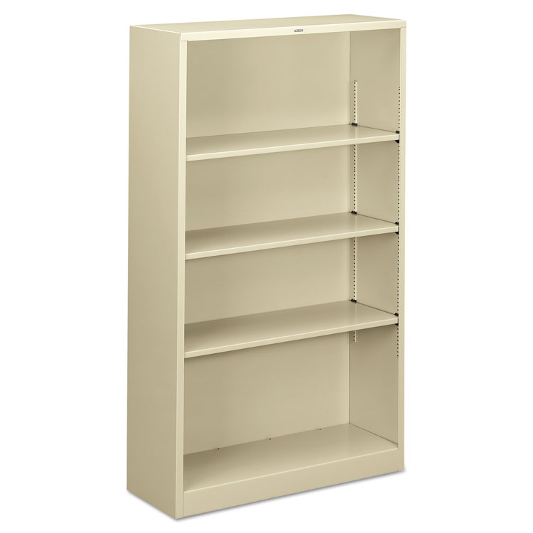 Hon Brigade S60abcl 4-shelf Metal Bookcase In Putty