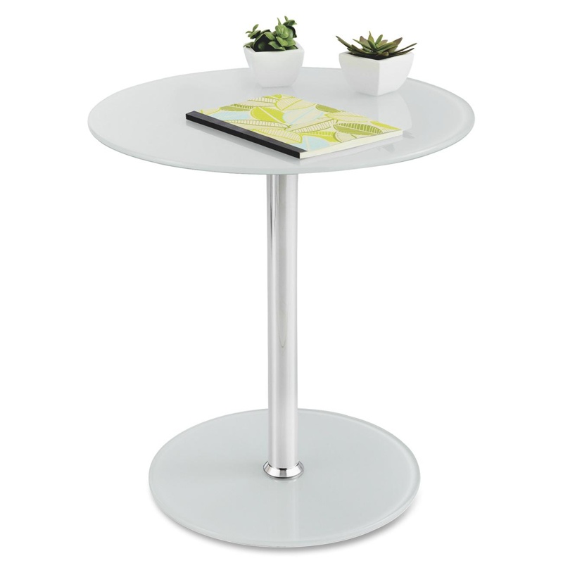 Safco 17" Round Glass Accent Table