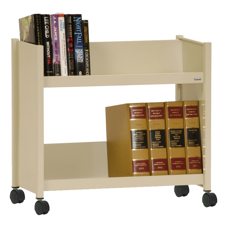 Sandusky 29" W 2 Sloped-shelf Book Cart