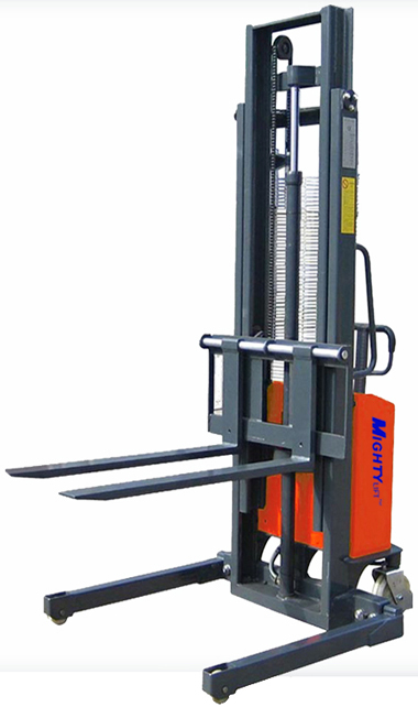 Mighty Lift Sest2205 2200 Lb Load Semi-electric Fork Stacker 38" To 50" W X 42" L