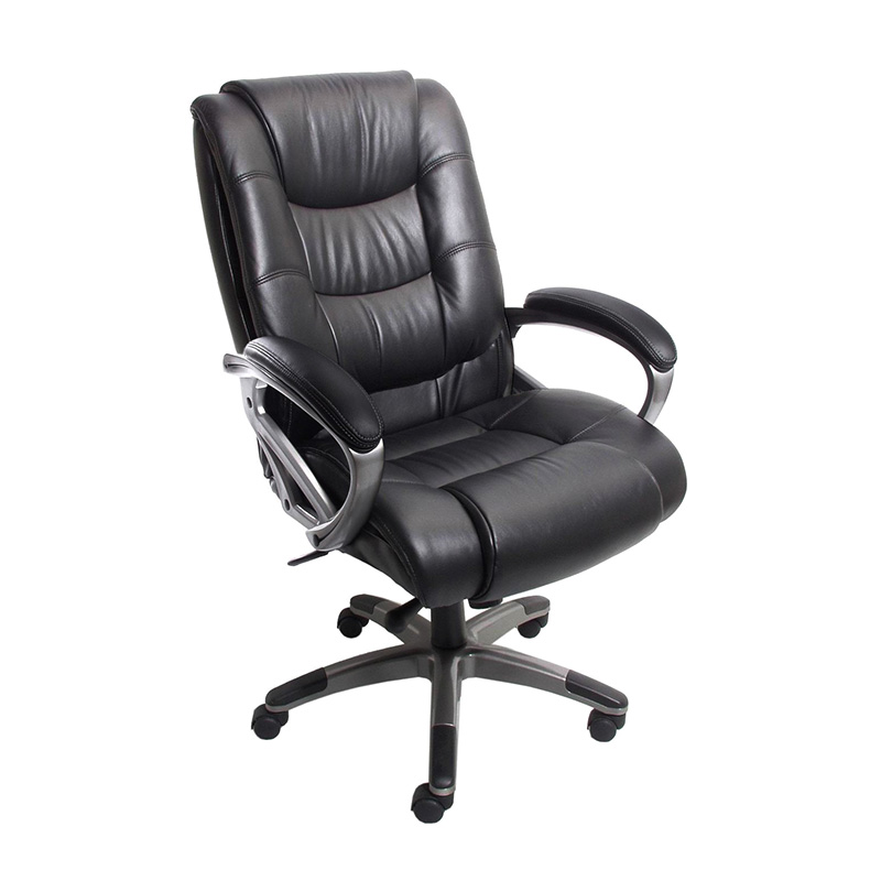 Mayline Ultimo Ul550hez Ez-assemble Genuine Leather High-back Executive Office Chair