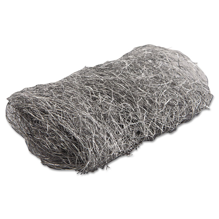 Gmt Industrial-quality #4 Extra Coarse Steel Wool Hand Pad Steel Grey Pack Of 192