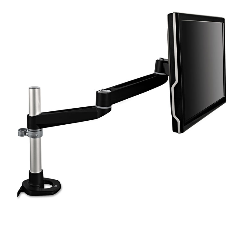 3m Dual-swivel Monitor Arm For Monitors Up To 30 Lbs. Black/gray