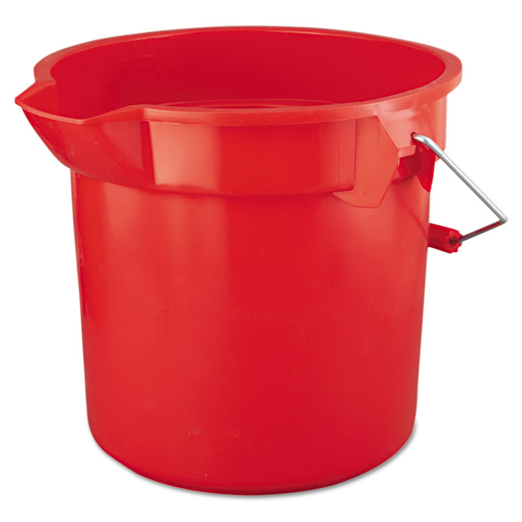 Rubbermaid Commercial 11.25" H Brute Round Utility Pail 14 Qt. Red