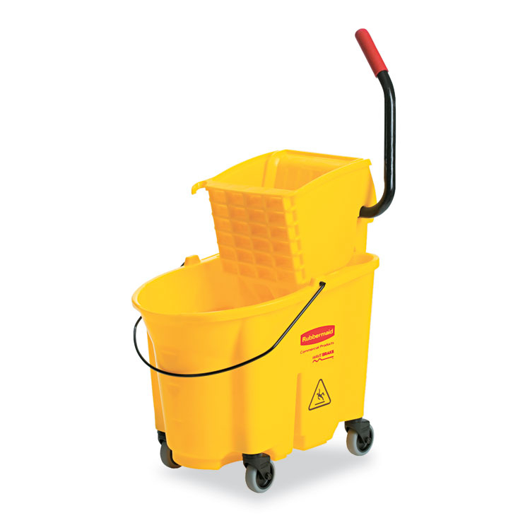 Rubbermaid Commercial 16.75" H X 15.625" W Wavebrake Mop Bucket/wringer 26 Qt. Yellow