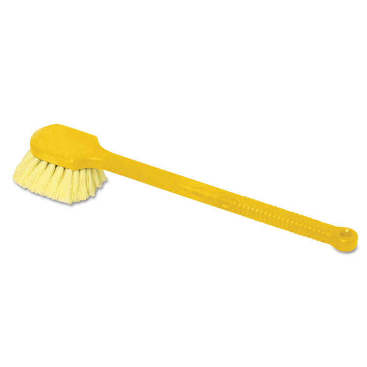 Rubbermaid Commercial 20" Long Handle Scrub Brush Yellow Pack Of 6