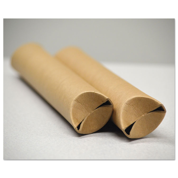 General Supply 24" X 1-1/2" Dia. Snap-end Mailing Tubes Brown Pack Of 25