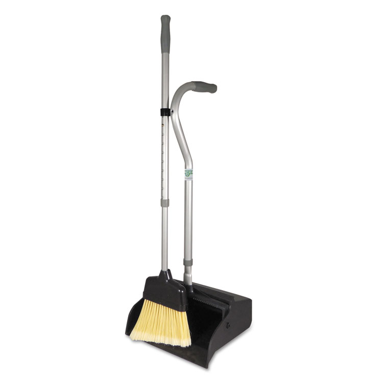 Unger 45" L X 12" W Telescopic Ergo Dust Pan With Broom Grey/silver