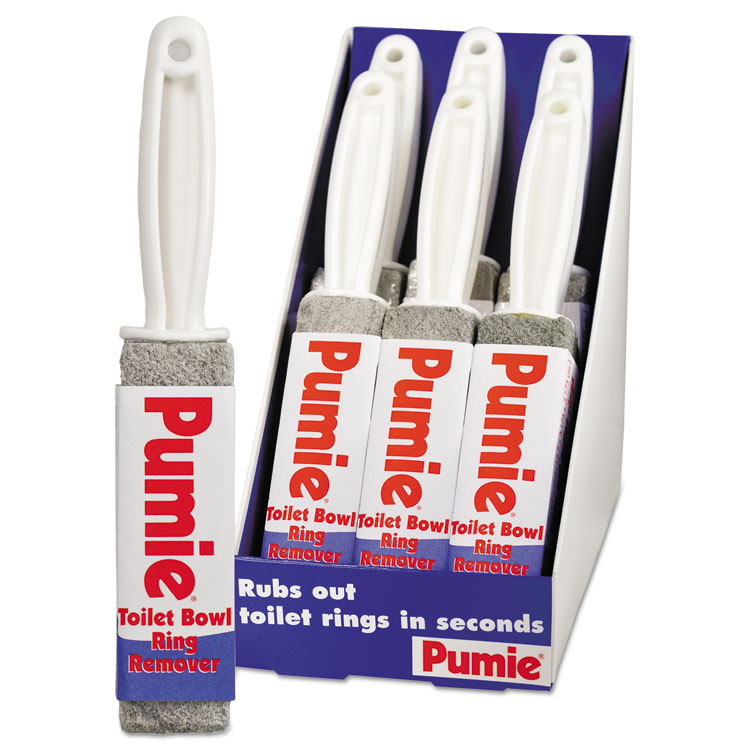Pumie 5" L X 1.25" W Toilet Bowl Ring Remover Grey Pack Of 6