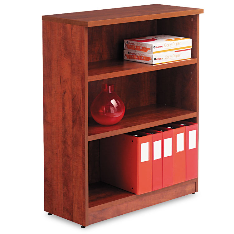 Alera Valencia Va634432mc 3-shelf Laminate Bookcase In Medium Cherry Finish