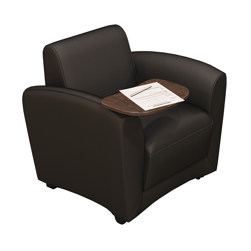 Mayline Santa Cruz Vccmt Tablet Arm Genuine Leather Mobile Lounge Chair